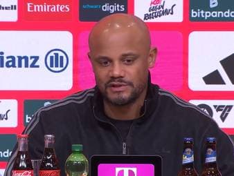 Bayern-Trainer Vincent Kompany äußert sich zur Auswechslung von Manuel Neuer zur Halbzeit. Der Belgier spricht von einer Vorsichtsmaßnahme, ob der Keeper im Champions-League-Spiel gegen Bergamo fehlt, ist noch offen.