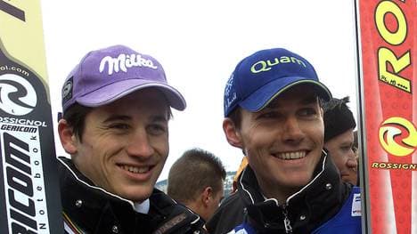 Martin Schmitt (l.) und Sven Hannawald sorgten in Deutschland für einen Skisprung-Boom