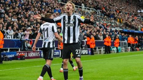 Nick Woltemade hatte in der Champions League Grund zur Freude