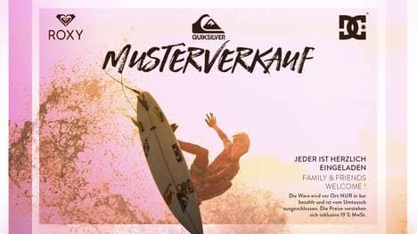 Musterverkauf bei Quiksilver, DC & Roxy in München