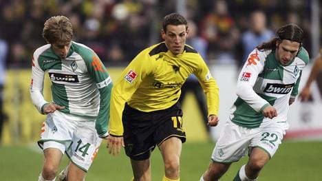 Jan Schlaudraff (M.) war im November 2006 auf dem Tivoli auch nicht von Aaron Hunt (.) und Torsten Frings zu stoppen