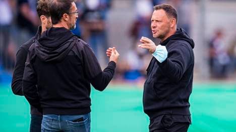 Fredi Bobic (l.) hat Trainer Pal Dardai kritisiert