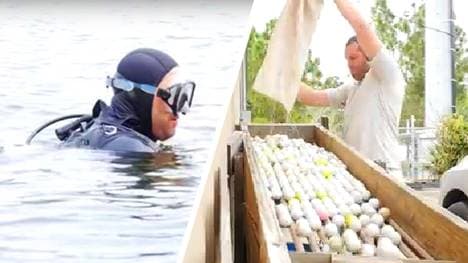Glenn Berger fischt professionell Bälle aus Golf-Teichen - und verdient Millionen
