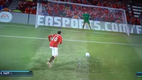 Wayne Ronney schießt einen Elfmeter in FIFA 17