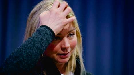 Maren Lundby bei der Verkündung ihres Rücktritt als Aktive 2023