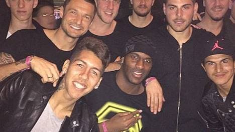 Party on: Die TSG 1899 Hoffenheim auf dem Konzert von Usher.