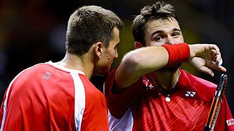 Stan Wawrinka und sein Partner Marco Chiudinelli hadern