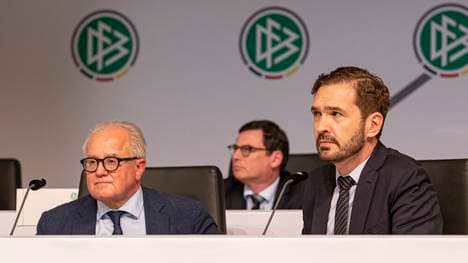 Das Verhältnis zwischen DFB-Präsident Fritz Keller (l.) und Generalsekretär Friedrich Curtius gilt als schwierig