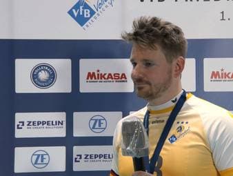 Markus Steuerwald spielte insgesamt 9 Jahre beim VfB Friedrichshafen. Nach der Niederlage verkündete er seinen Abschied vom Bodensee und erklärt seine Entscheidung bei Sport1.