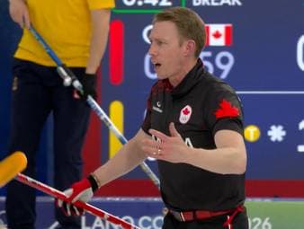 Schummel-Eklat beim Curling zwischen Kanada und Schweden - daraufhin gingen die Spieler verbal aufeinander los. 