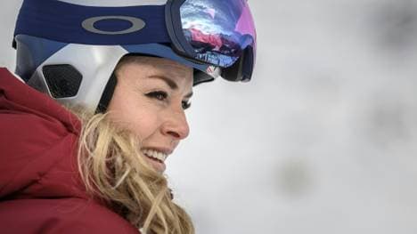 Lindsey Vonn vor dem Start in St. Moritz