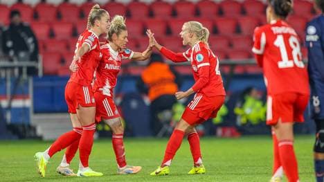 Die Frauen des FC Bayern gewannen zuletzt in der Champions League bei PSG