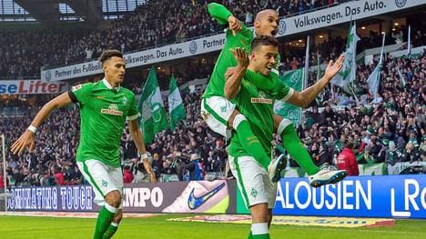 Franco Di Santo von Werder Bremen jubelt
