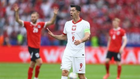 Robert Lewandowski wurde für Polen gegen Österreich in der 60. Minute eingewechselt