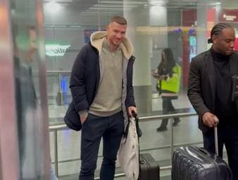 Edin Dzekos Wechsel zum FC Schalke 04 steht kurz bevor. SPORT1 fängt ihn am Mittwochabend am Flughafen in Düsseldorf ab.