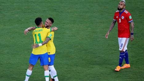 Philippe Coutinho und Neymar trafen für Brasilien