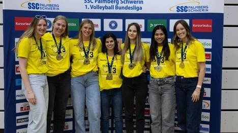 Die Meistermannschaft des SSC Palmberg Schwerin