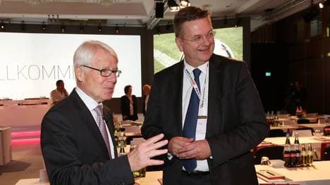 Reinhard Rauball und Reinhard Grindel haben Grund zur Freude