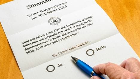 Stimmzettel des Bürgerentscheids in München