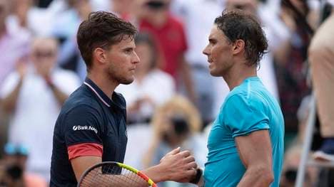 Dominic Thiem (l.) und Rafael Nadal (r.) standen sich im Finale der French Open 2018 gegenüber