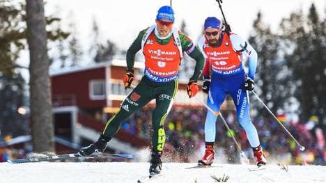Erik Lesser (l.) und Benjamin Weger sind zwei der prominentesten Biathleten, die ihre Karriere 2022 beendet haben