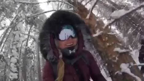 Lindsey Vonn im Tiefschnee