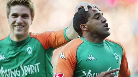 Fussball: 1. BL 03/04, SV Werder Bremen - VfL Wolfsburg;