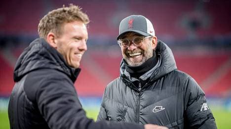 Jürgen Klopp hält viel von Julian Nagelsmann (l.)