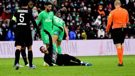 Neymar (unten) verletzt sich in Saint-Étienne