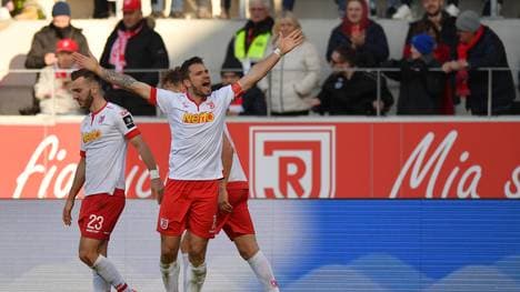 Marco Grüttner traf in Heidenheim zur Führung für Regensburg