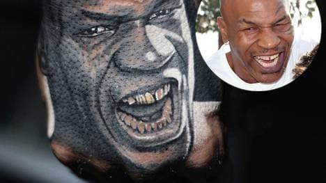 Gut getroffen: Das neue Mike-Tyson-Tattoo von "The Game" hat Biss.