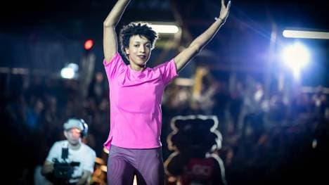 Mihambo beim Wettkampf in Dortmund