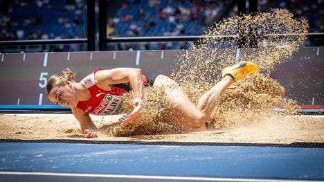 Annik Kälin stellte bei der EM in Rom einen Weitsprung-Rekord auf