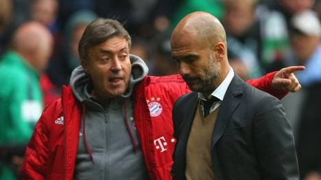 Domenec Torrent (l.) war Co-Trainer von Pep Guardiola beim FC Bayern und dem FC Barcelona