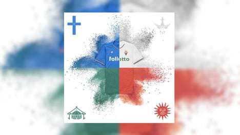 Die vier Trikotvarianten der Fiorentina