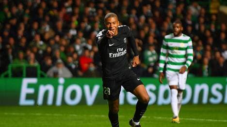 Kylian Mbappe jubelt nach Tor für PSG