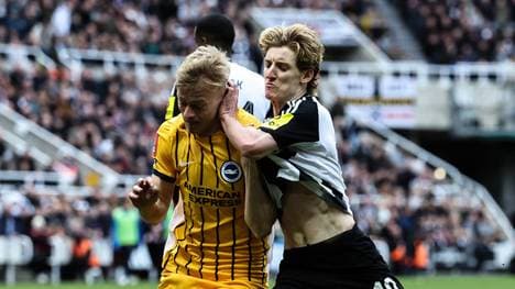 Anthony Gordon hat sich gegen Brighton eine Tätlichkeit geleistet