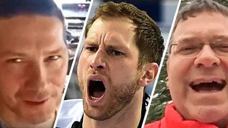 Deutschlands Kapitän Steffen Weinhold kann sich der Unterstützung von Rammsteins Schneider (l.) und Elton sicher sein