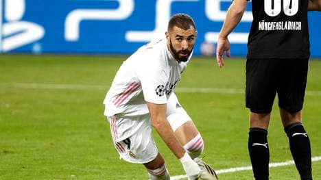 Karim Benzema erzielte gegen Gladbach das 1:2