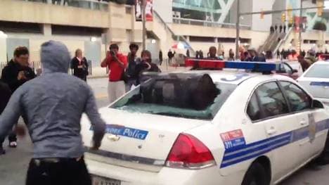 Proteste in Baltimore anlässlich des Orioles-Spiels