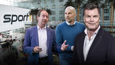 Helmut Krug (l.) und Markus Babbel (M.) sind zu Gast im EM-Doppelpass