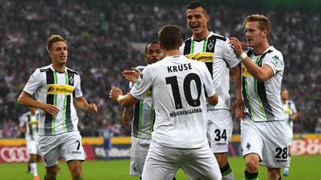 Max Kruse erzielt den dritten Gladbacher Treffer