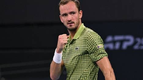 Daniil Medvedev jubelt in Brisbane