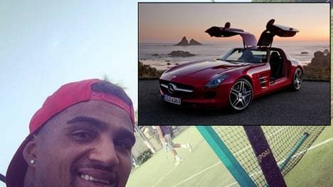 Kevin Prince Boateng gibt ab sofort in einem Mercedes SLS AMG Gas.