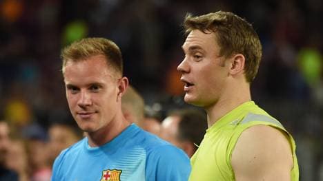 Marc-Andre ter Stegen (links) und Manuel Neuer kämpfen um die Nummer eins im DFB-Tor
