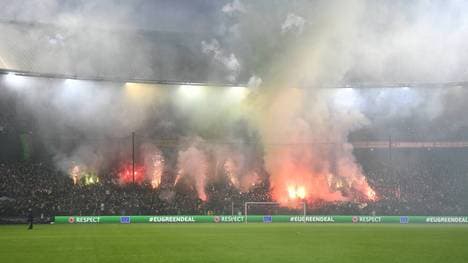 Beim EL-Spiel des 1. FC Union Berlin bei Feyenoord Rotterdam kam es zu unschönen Szenen
