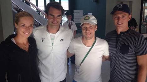 Von links: Sabine Lisicki, Roger Federer, Oliver Pocher und Toni Kroos
