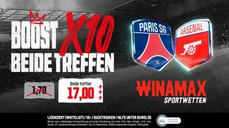 Winamax: Quote 17,00 auf PSG vs Arsenal (30.05.)