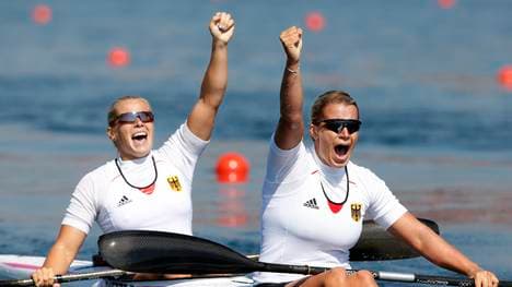 Franziska Weber und Tina Dietze kamen als Dritte ins Ziel