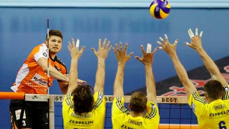 Ruben Schott (links) spielt derzeit noch für die Berlin Recycling Volleys